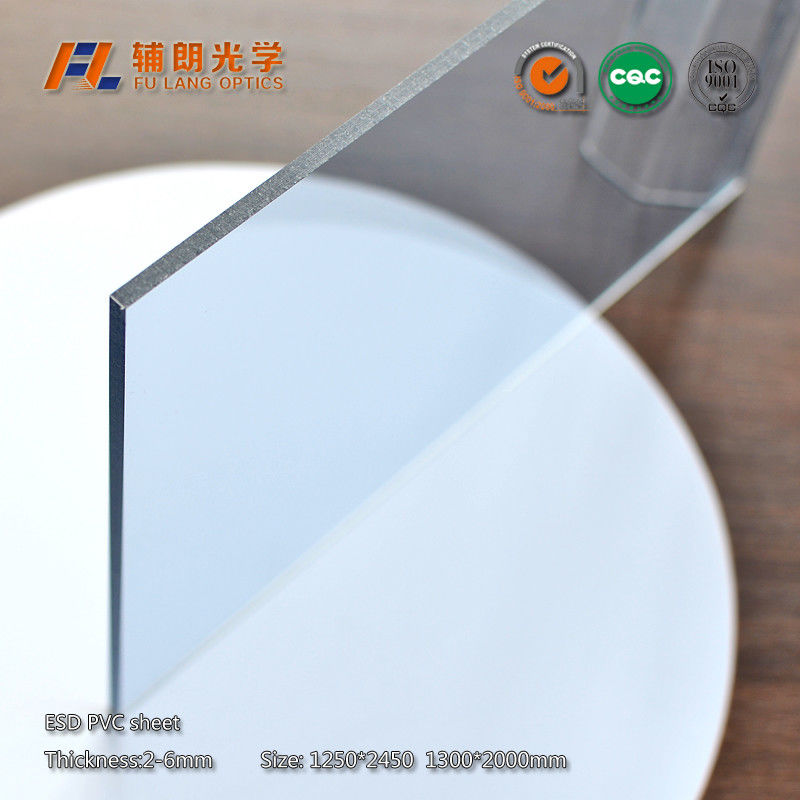 Colored Solid ESD PVC Sheet , 10mm Clear Acrylic Sheet SGS ISO Approved